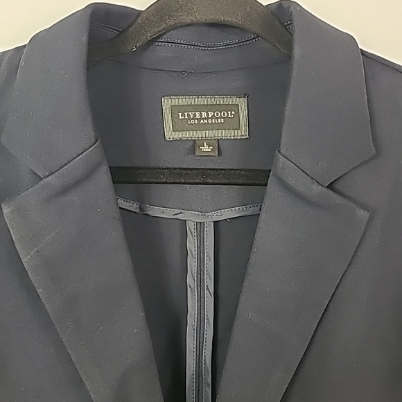 NEW Liverpool Los Angeles Men's Navy Blue Welt Pocket Blazer Sz L MSRP $139 - Picture 2 of 8